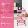 COSTWAY Carrello portavivande su rotelle, carrello da Anteprima dell’immagine prodotto 3