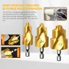 A marketing image showcasing drill bits with text highlighting their features and benefits, along with a small inset image demonstrating their use. Náhled obrázku produktu