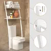 Toilettenregal Badregal Waschmaschinenregal, mit 2 Ablagen Produktbild-Vorschau 2