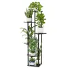 Bamworld Blumenständer Schwarz, Metall Pflanzenständer Produktbild-Vorschau 1