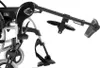 A close-up view of a wheelchair's footrest and armrest. Produktbild-Vorschau