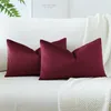 Samt Kissenbezug 2er Set 40x60 cm Bordeaux Produktbild-Vorschau 1
