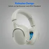A pair of white over-ear headphones with water droplets on them, against a light gray background. Produktbild-Vorschau