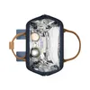 Top-down view of an open insulated bag with picnic items inside. Voir les images du produit