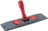 A close-up studio shot of a mop head with a red handle attachment, isolated on a white background. Produktbild-Vorschau