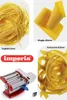 A collage of images showing different types of pasta, a pasta maker, and the Imperia logo. Voir les images du produit