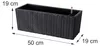 Relaxdays Balkonkasten, Selbstbewässerung, HBT: 19x50x19 Produktbild-Vorschau 4