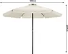 A cream-colored umbrella is shown against a white background with dimensions indicated. Produktbild-Vorschau