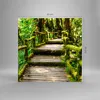 Bilder auf glas - Asien natur park brücke - 30x30cm - Produktbild-Vorschau 3