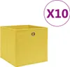 vidaXL Úložné boxy 10 ks. Netkané 28x28x28 cm Žluté Náhled obrázku produktu 5