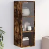 Nástěnná skříňka se skleněnými dvířky 35x37x100 cm Kouřový Náhled obrázku produktu 1