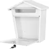 Skrzynka na listy MODERN B 365x365x133 mm, słupek, biała Podgląd zdjęcia produktu 3