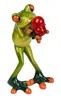 Deko Frosch hellgrün mit Herz stehende Figur 14cm Produktbild-Vorschau 2