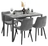 Eettafel set Vicco Grand Grijs 120 x 70 cm met 4 stoelen Productafbeelding-voorbeeld 5