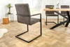 2er Set Freischwinger MENGA taupe-grau Industrial-Look Produktbild-Vorschau 4