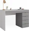 A white and gray vanity table with drawers and a lamp. Anteprima dell’immagine prodotto