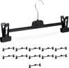 Relaxdays Hosenbügel 12er Set, 2 Klammern, Clipkleiderbügel Produktbild-Vorschau 1