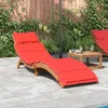 vidaXL Transat en bois d'acacia massif, couleur rouge Voir les images du produit 2