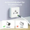 deleyCON MK280, 5 m, TV plug, TV socket, Weiß Produktbild-Vorschau 4
