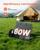 Pannello solare pieghevole VEVOR da 60 W, modulo solare Anteprima dell’immagine prodotto 2