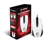 A white MSI Clutch GM40 gaming mouse and its packaging are displayed against a white background. Produktbild-Vorschau