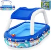 Piscina per bambini con tettuccio 213 x 155 x 132 cm Anteprima dell’immagine prodotto 1