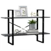 vidaXL Bücherregal 2 Fächer Grau 100x30x70 cm Kiefer Produktbild-Vorschau 4