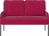 vidaXL Sofas mit Kissen 110cm Weinrot Sperrholz Produktbild-Vorschau 4