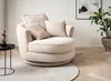 Drehsessel "Comfy" wollweiß Web-Velours XL Sessel drehbar Produktbild-Vorschau 4