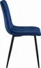 Sedia Valora LIBRA in velluto blu navy con gambe nere x4 | Anteprima dell’immagine prodotto 5