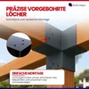 GeZu Impex Pfostenecke 4 Balken 121 x 121 mm Anthrazit Produktbild-Vorschau 5