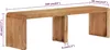 A wooden bench with dimensions indicated by measurement lines and text. Produktbild-Vorschau