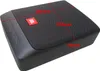 A black JBL Bass Pro Nano subwoofer with dimensions indicated by red lines and text. Voir les images du produit