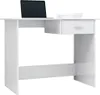 A white desk with a laptop and books. Podgląd zdjęcia produktu