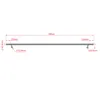 A diagram showing the dimensions of a handrail. Produktbild-Vorschau