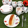 12tlg Frühstücksset Marie Porzellan 6 Pers Teller Produktbild-Vorschau 3