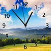 Wallario Design Wanduhr Berglandschaft im Gebirge unter Produktbild-Vorschau 1
