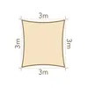 Sonnensegel 3x3m quadratisch - Creme weiß - 100% HDPE - Produktbild-Vorschau 3