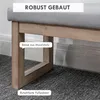 HOMCOM Fußbank Fußhocker Polsterhocker mit Leinenoptik, Produktbild-Vorschau 4