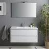 Mobile bagno con cassetti 100cm bianco lucido, lavabo e Anteprima dell’immagine prodotto 2