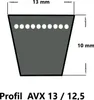SWR Courroie trapézoïdale pour véhicules AVX13 x 1075 La, Voir les images du produit 1