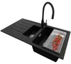 PRIMAGRAN Granitspüle Schwarz 90x50cm, Spülbecken 1,5 Produktbild-Vorschau 1