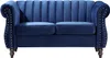 2-Sitzer Velourssofa Chesterfield königsblau TRUMBO Produktbild-Vorschau 1