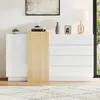 Merax Hochglanz Sideboard mit Holz Maserung, Moderner Produktbild-Vorschau 7
