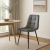 Mesa Stuhl aus Samt in Grau, Sitzhöhe 49,5 cm, HxBxT Produktbild-Vorschau 2