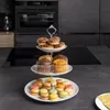Intirilife Présentoir à gâteaux en porcelaine 3 étages - Voir les images du produit 4