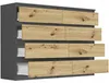 Komoda 140 cm 8 zásuvek skříňka FRAMIRE R-140-S8 antracit Náhled obrázku produktu 6