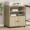 vidaXL Stojan na tiskárnu s kolečky Sonoma dub 60x48x74 cm Náhled obrázku produktu 2