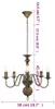 vidaXL Lampadario nero antico 5×E14 lampadine Anteprima dell’immagine prodotto 5