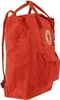 A side view of an orange backpack. Produktbild-Vorschau